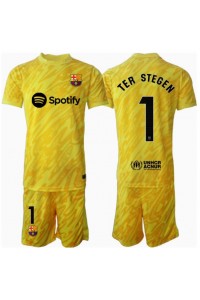 Barcelona Ter Stegen #1 Keeper Babyklær Hjemme Fotballdrakt til barn 2024-25 Korte ermer (+ Korte bukser)
